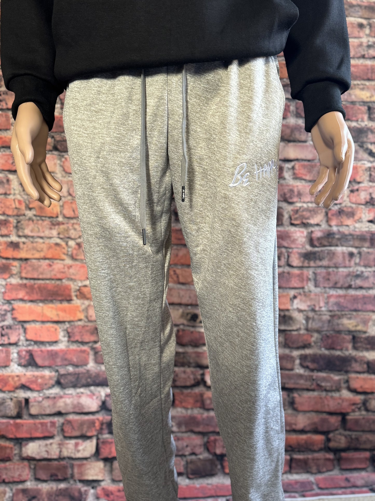 Heathered Gray Fleece Sweat Pants