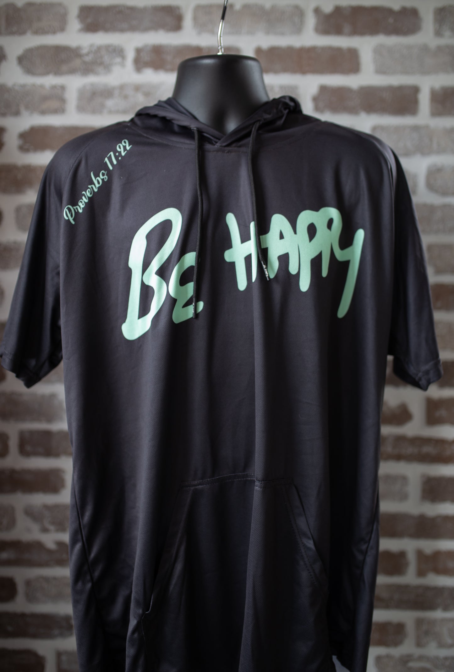 Black Short Sleeve Light Weight Hoody Men's sizes