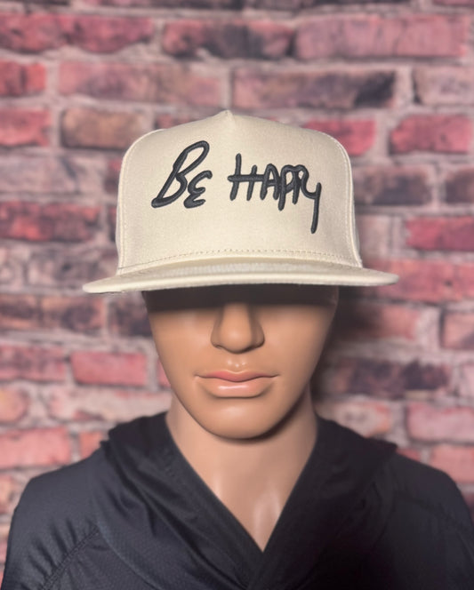Khaki and Black Snap Back Hat